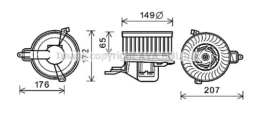 AVA QUALITY COOLING Электродвигатель, вентиляция салона CN7511